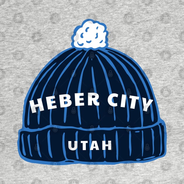 Heber City Utah UT Winter Snow Hat Toque by Go With Tammy